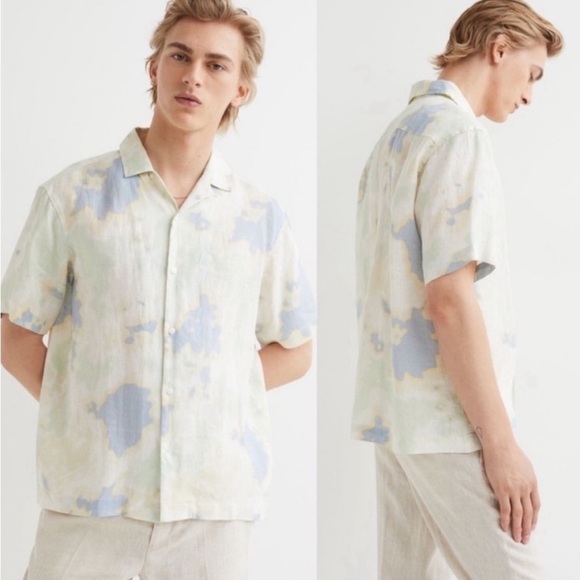 H&M Other - H&M Relaxed Fit Linen Resort Shirt